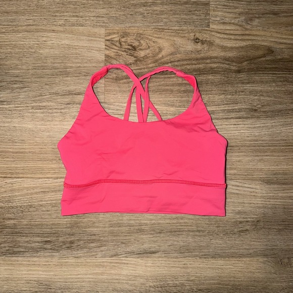 Lululemon Energy Longline Bra *Medium Support, B–D Cups Lip Gloss Pink Size 6 - Picture 3 of 8